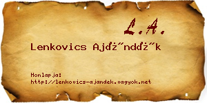 Lenkovics Ajándék névjegykártya